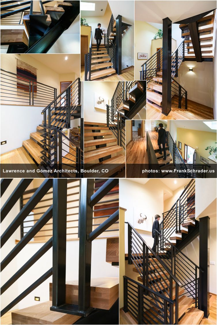 Industrial-style Steel/Wood Staircase