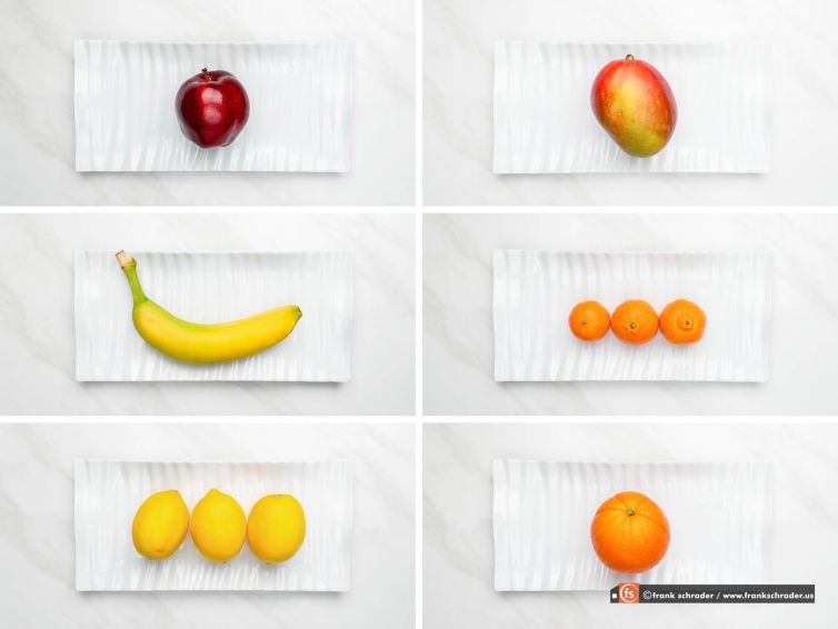 Visualizing fruit in a minimalistic way conveying the message of pureness, freshness, healthy lifestyle.