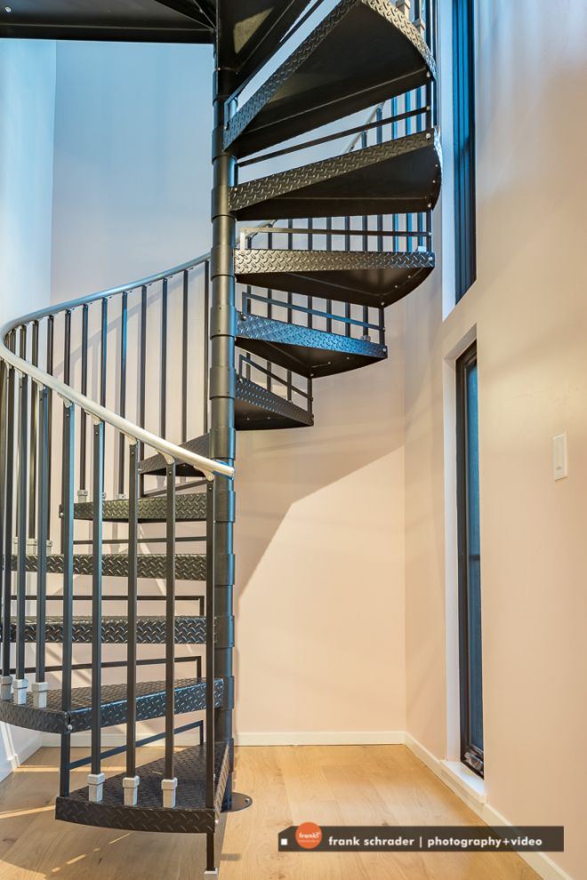 Industrial Metal Staircase -- studio 3fold architects, Boulder, Colorado