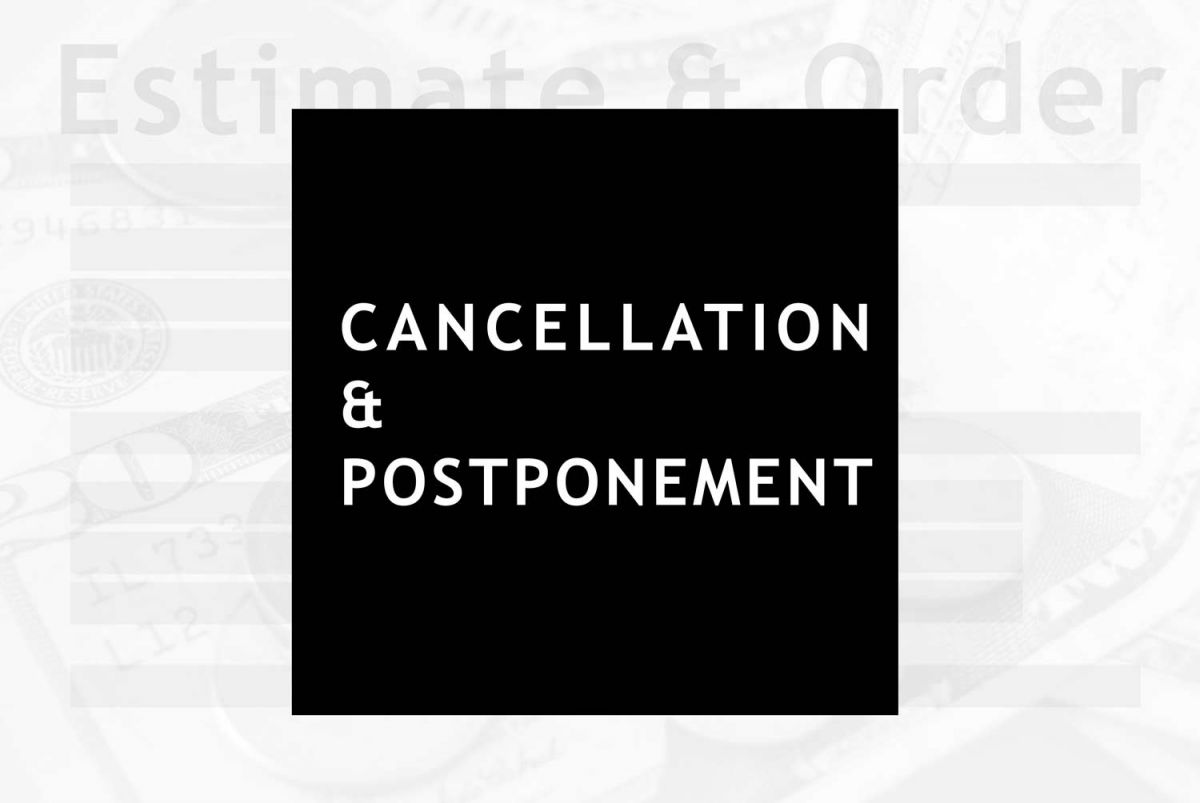 photography: cancellation and postponement explained