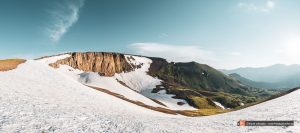 Snow field in the Rocky Mountains