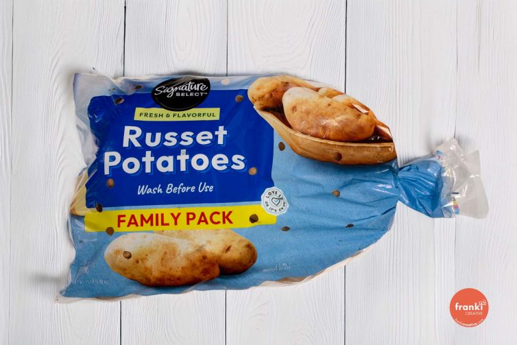 Potato Bag showing only a few normal level reflections