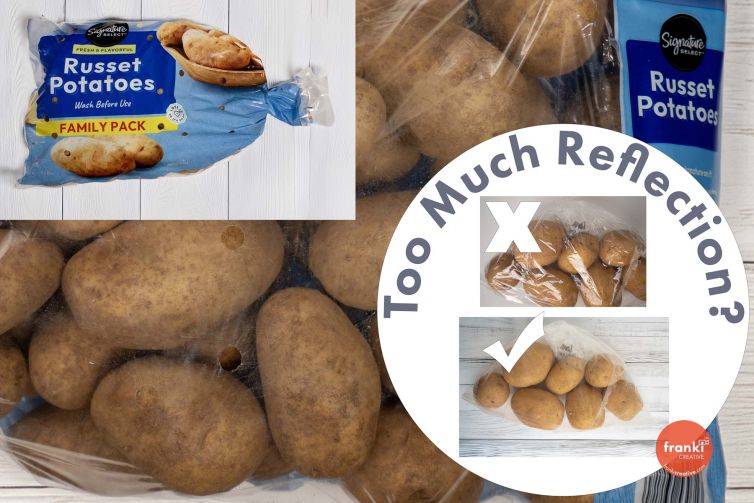 Potato Bag showing only a few normal level reflections